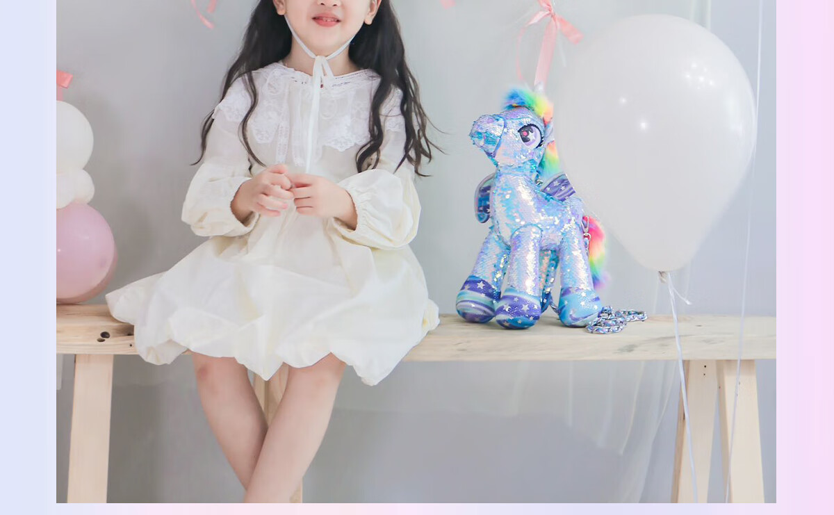 Liangpiandujiaoshou Crossbody Bag, Children's Horse Year Little Horse Doll, Cherry Blossom Pink, Cute Birthday Gift 9