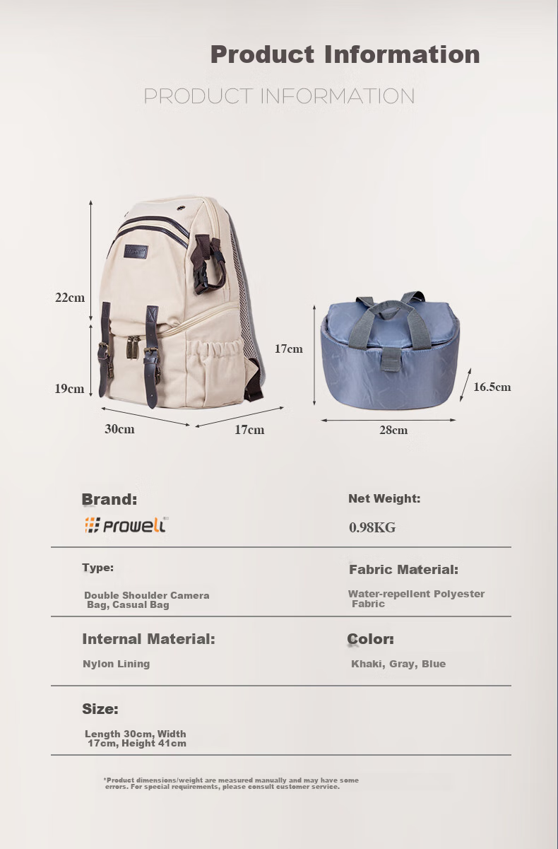 Pulewei Vintage-Style Camera Backpack, Fashionable Handheld Camera Bag for DSLR And Mirrorless Cameras, Suitable for Fuji, Sony, Canon, And Konica Minolta 11