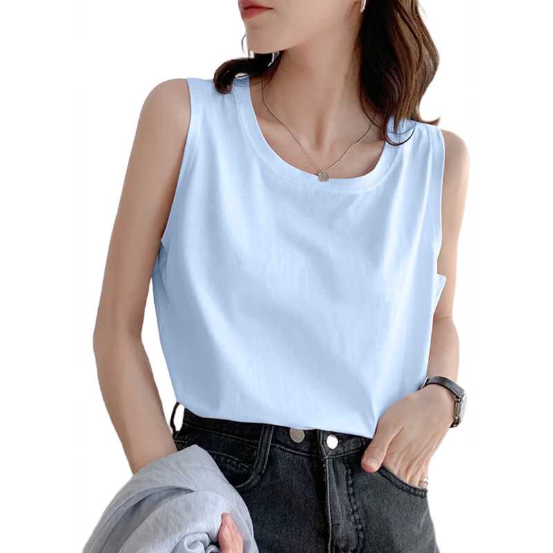 Jeanswest Women's Tank Top, New Summer 2026 Style, Pure Cotton, Loose-Fitting Undershirt, Sleeveless T-Shirt, Wide Shoulder, Breathable, Inner And Outer Wear, Camisole for Wome
