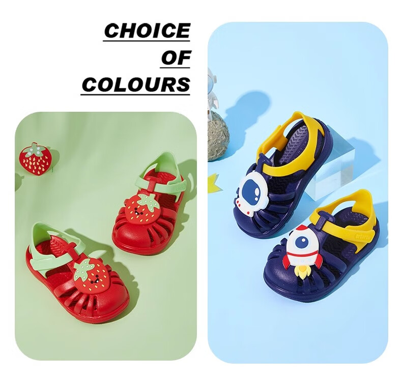 Katetu Children's Perforated Shoes, Boys' Sandals, Summer Girls' Water Stepping Quick-Drying Beach Shoes, Baby Slippers XBI76 14