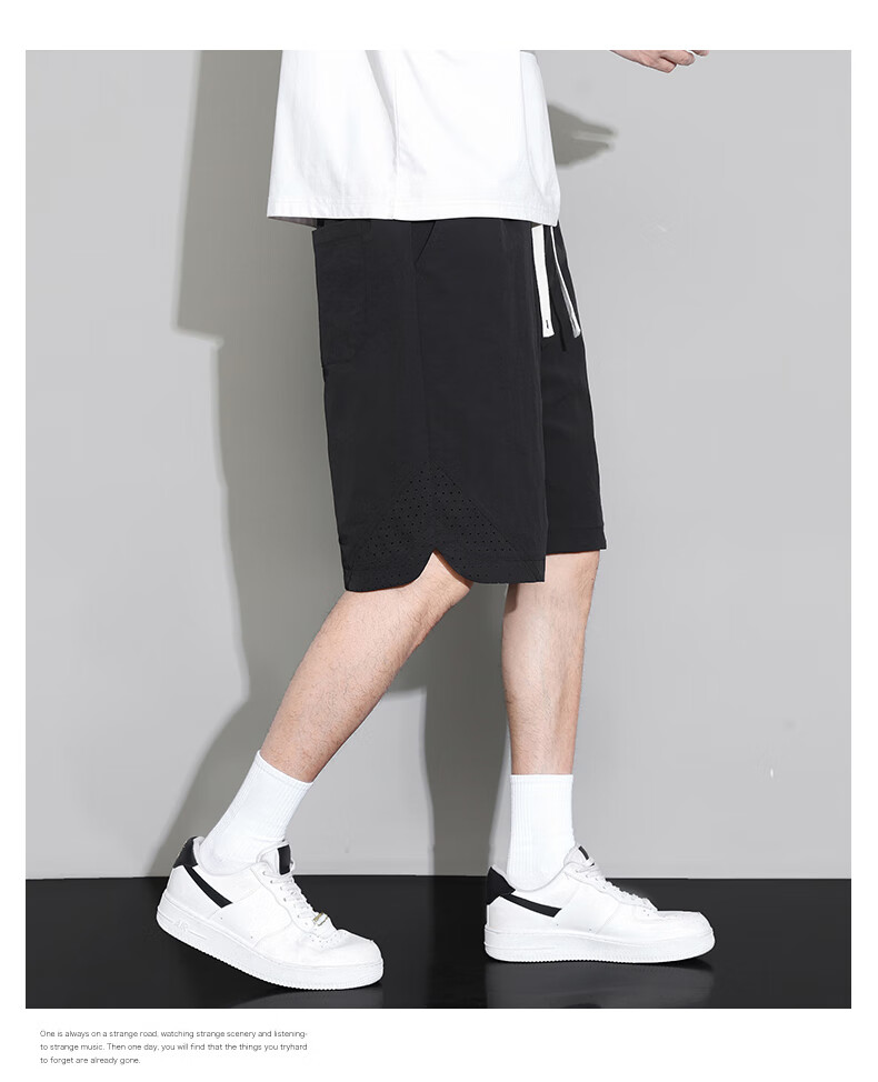 Huili Quick-Dry Pants for Men, Outdoor Ice Silk Sports Shorts, Men's Casual Pants, Running Moisture-Wicking Quick-Dry Basketball Five-Point Shorts 6