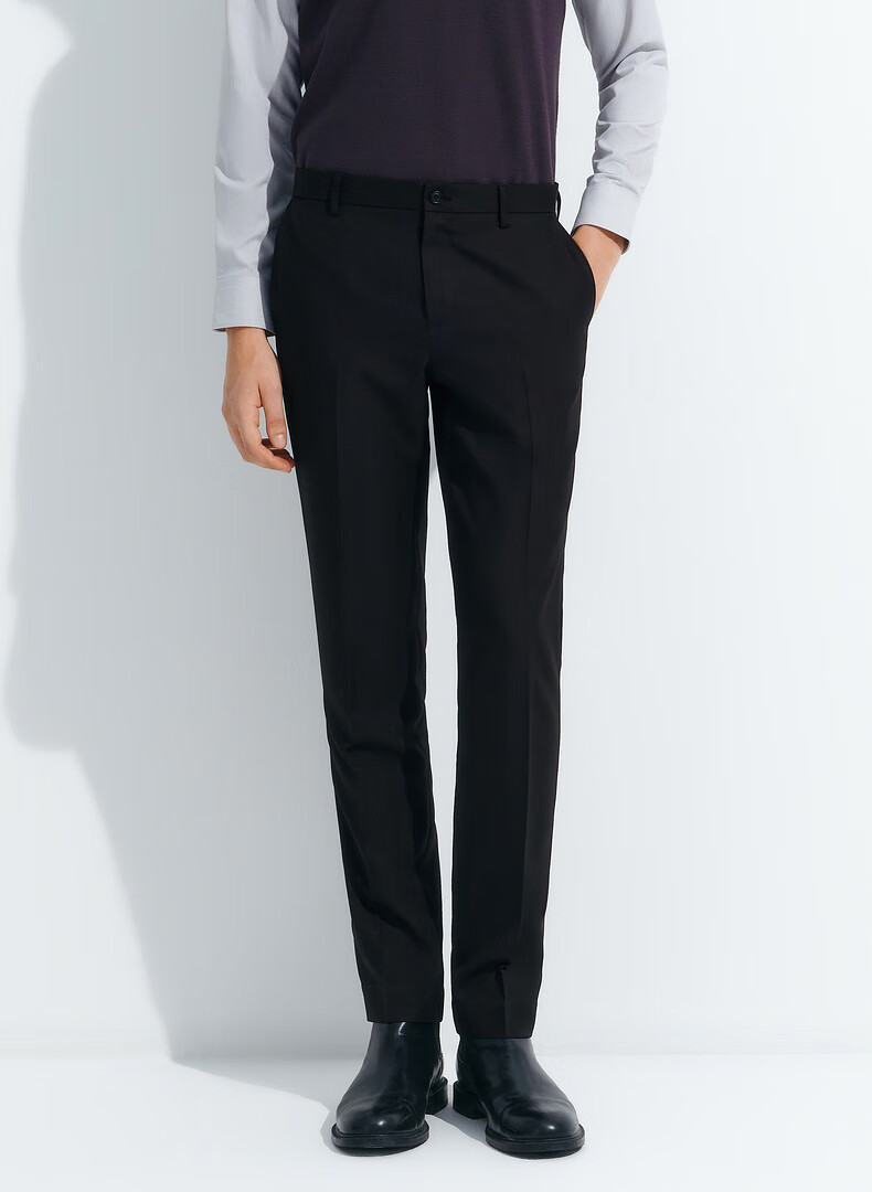 G2000 [Easy-Care/Mall-Matching] Men's Spring And Summer Business Commute Formal Dress Pants Trousers, Black, Size 32 1