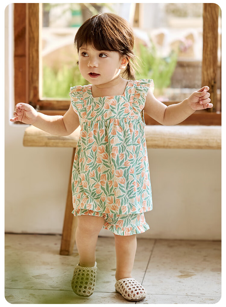 Wismorni Baby Girl Summer Dress Thin Infant Toddler Lace Dress Outdoor Wear 14