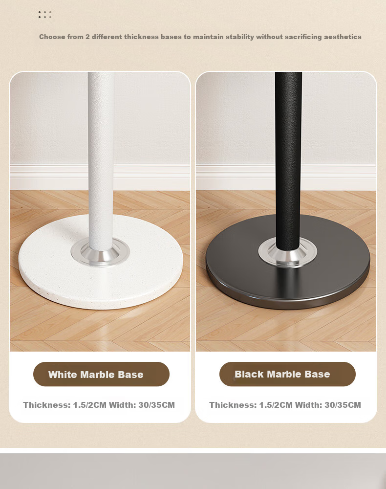 Shengnuoyilin Floor-Standing Coat Rack, Simple Home Marble-Effect Clothes Hanger Stand, Antique Bronze Brow 2