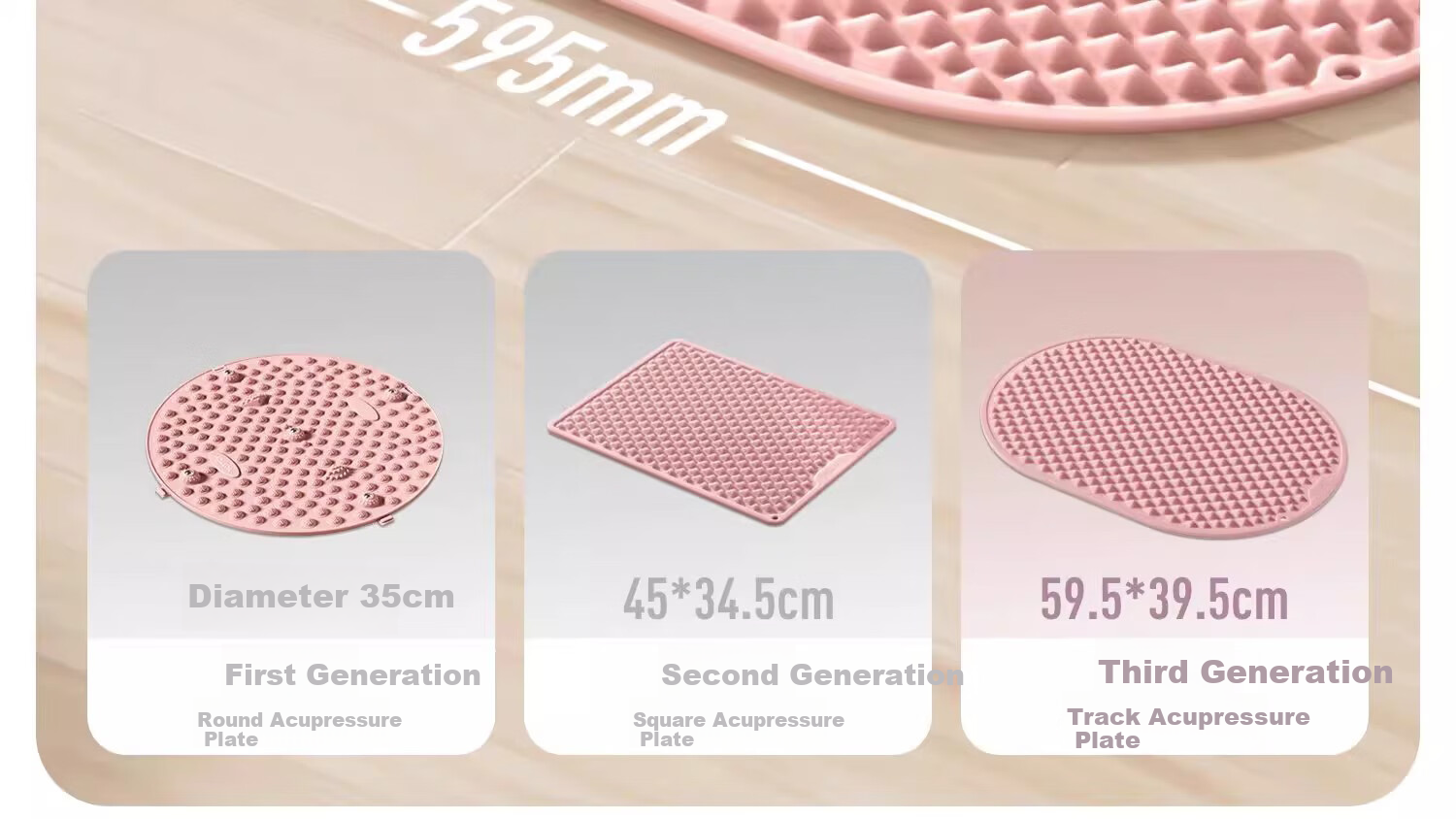 BOSHUJIAN Soft Silicone Pressure Plate, Ultra-Slow Running Foot Massage Pad, In-Place Foot Stomp Acupoint Dredging Toe Pressure Plate 10