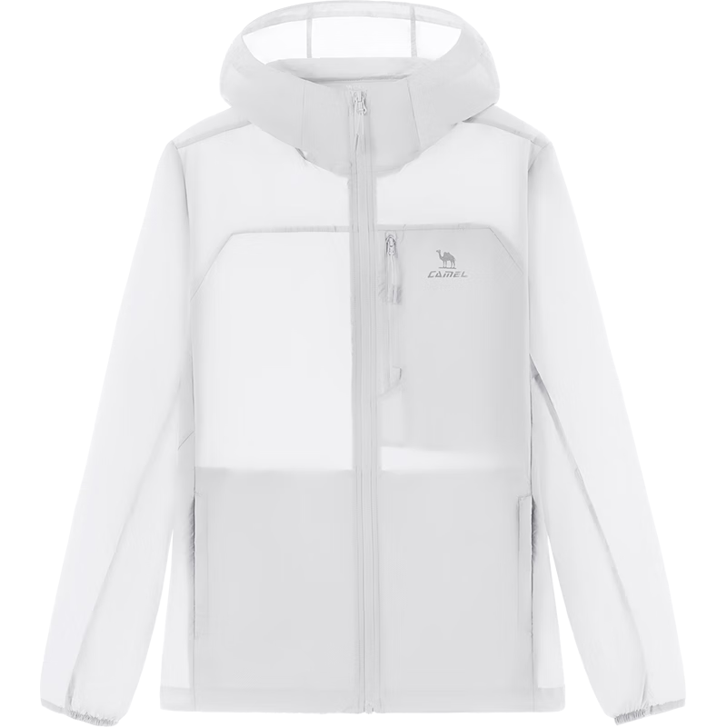 CAMEL [Xueshan Shell] Summer Sun Protection Clothing for Men And Women, Outdoor Sports Wear, Ice-Cool Loose Hooded New Lightweight Jacket