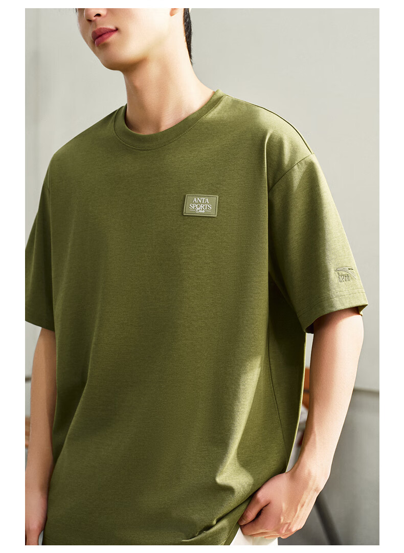 Anta Ice Silk T-Shirt | Casual Short Sleeve Men's Summer Loose Simple Sports Breathable Top 152628117 14