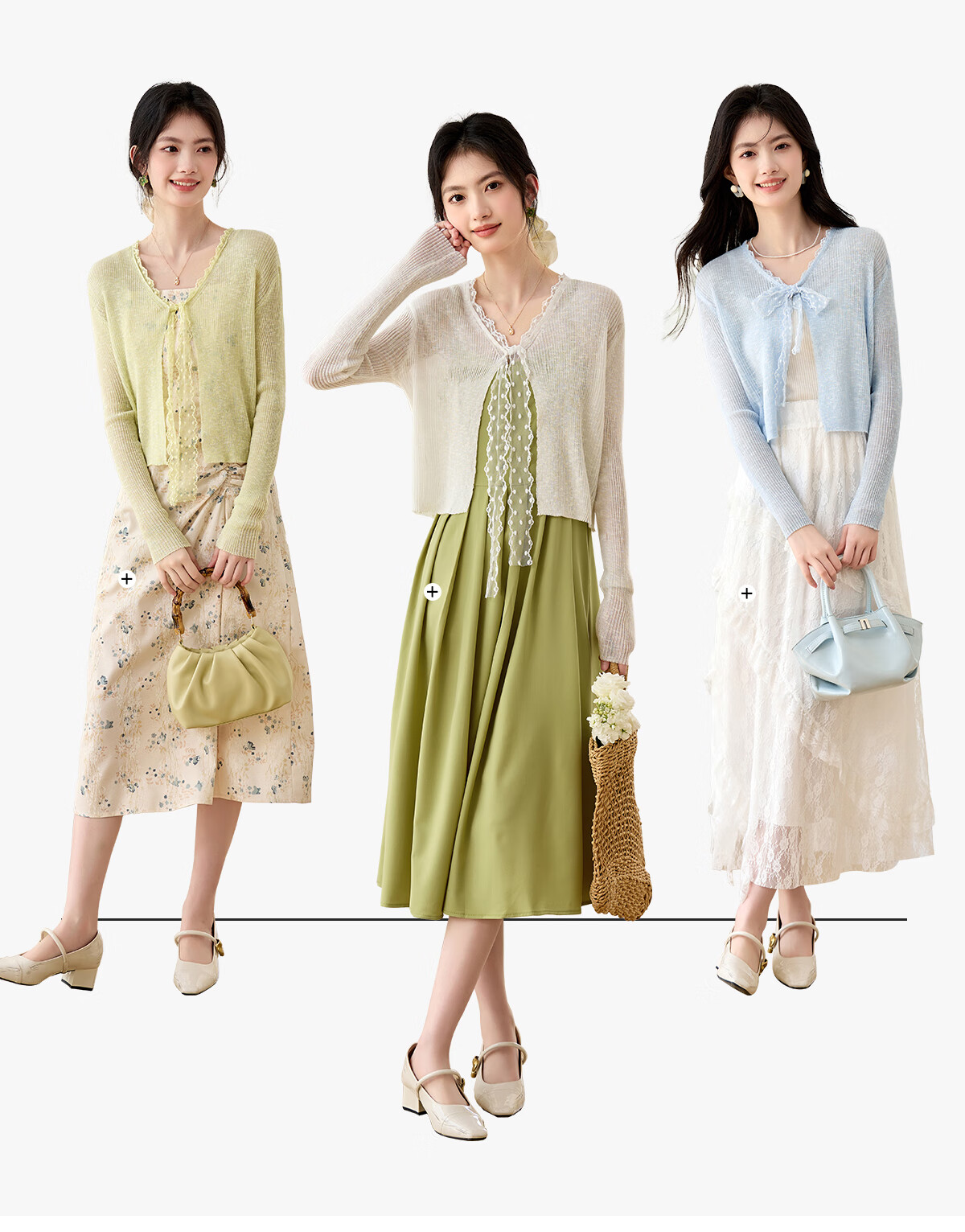 Pincai Women's Summer Ice Silk Lace Tie Cardigan Thin Shawl Air Conditioning Shirt P52Z070 12
