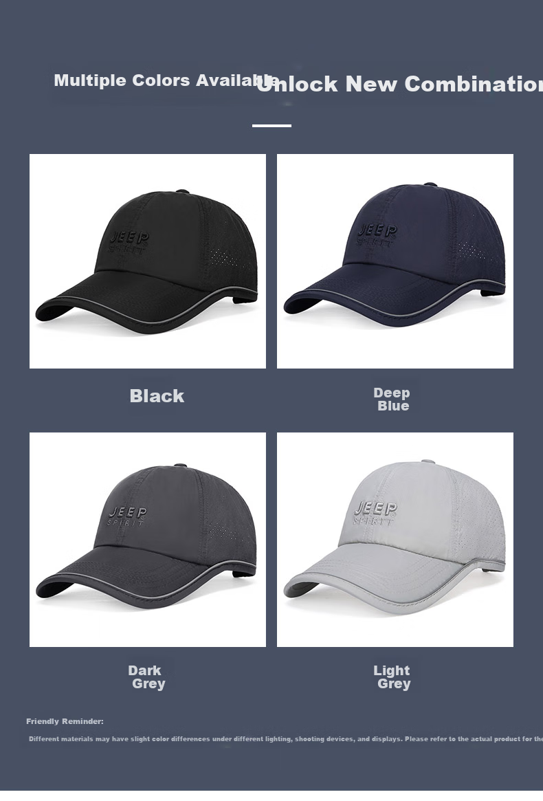 JEEP Men's Baseball Cap Duckbill Fashion Korean Style Versatile Outdoor Sports Casual Hiking Hat 3