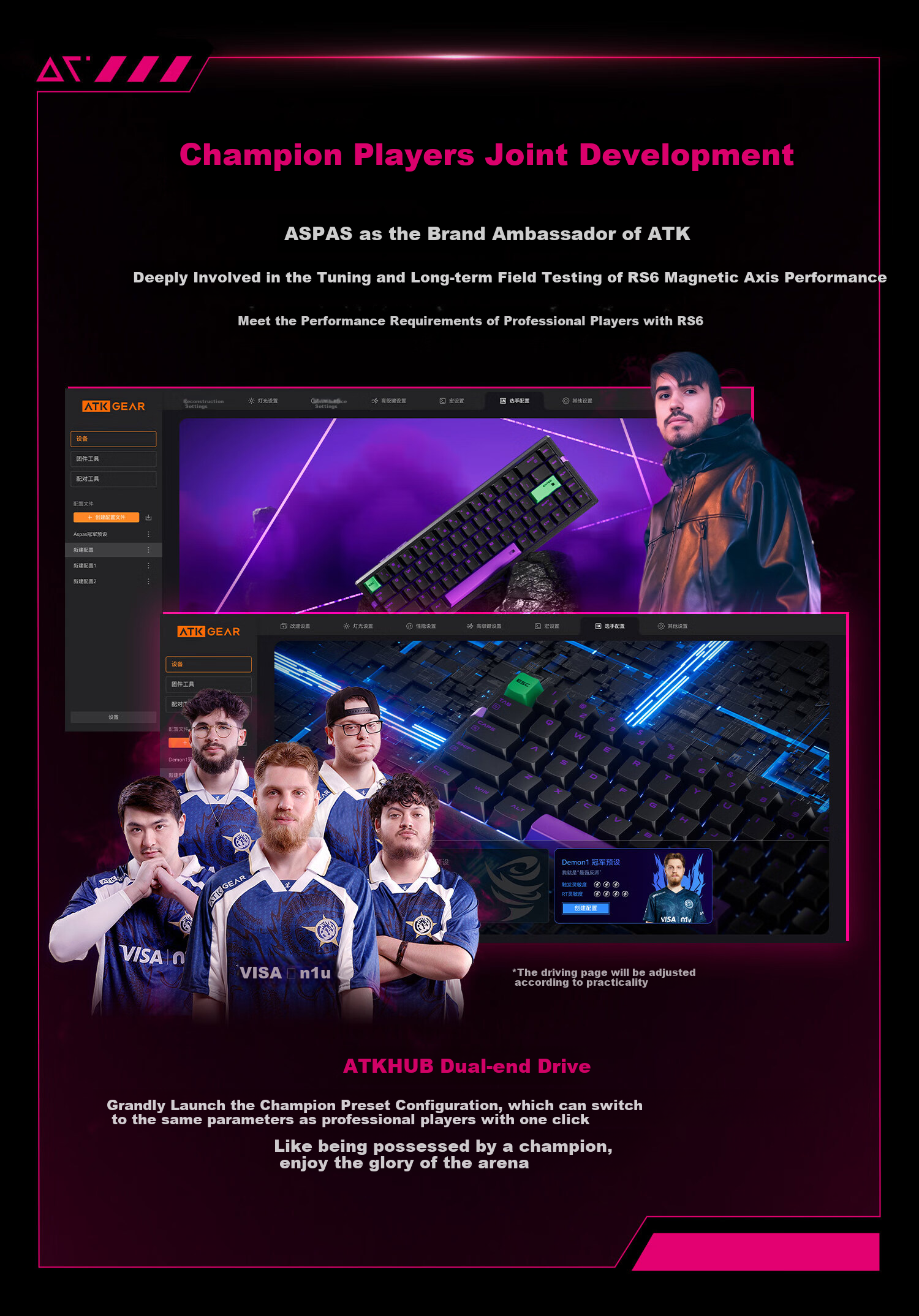 ATKRS6+ Magnetic Axis Keyboard RT Custom Mechanical Gaming Keyboard Wired Hot-Swappable Office Aluminum 68-Key RS6+ White Warrior Snow Blade Switch 16