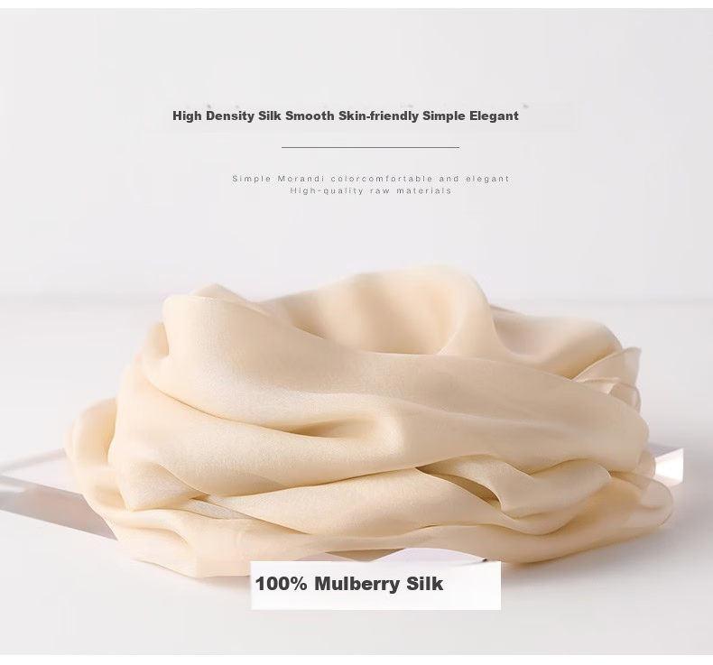 Hangsilu Pure Silk Scarf for Women, Solid Color Mulberry Silk Shawl, High-End Birthday Gift, Mid-Autumn Festival Gift for Mom And Teachers 8