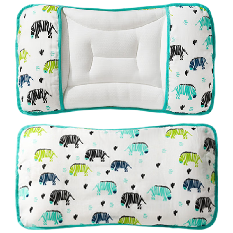 Beedoll Children's Growth Pillow, Summer Pillowcase, Skin-Friendly Breathable Gauze Pillowcase, Semi-Enclosed Washable Pillow Cover, Suitable for Stage 3 Pillow