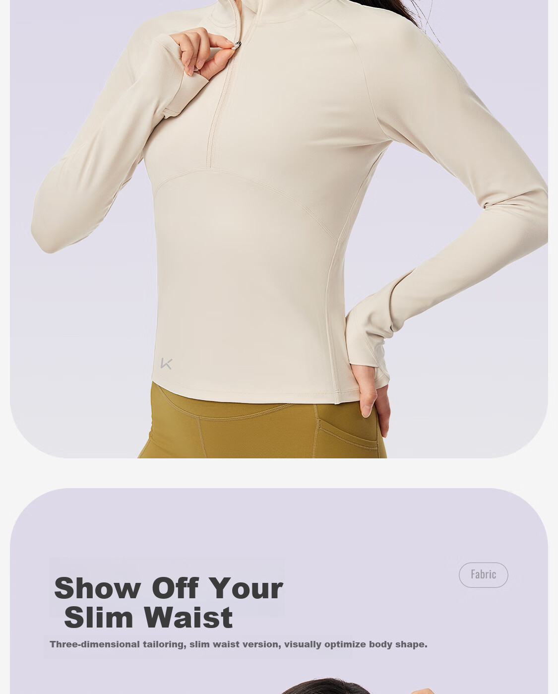 Keep Long-Sleeve T-Shirt for Women, Spring Outdoor Running Sportswear, Fitness Warm Breathable Top, Oat Milk Color, Size S 9