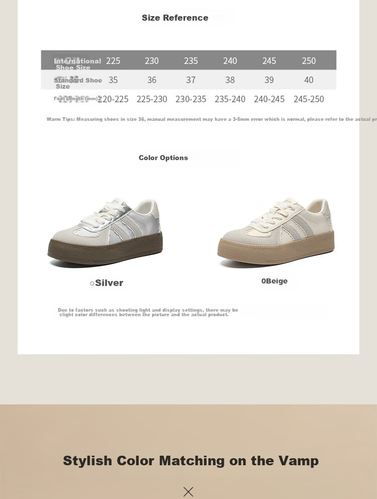 ZHR Dexun Women's Lace-Trimmed Thick-Soled Heightening Casual Shoes, Versatile Sports Shoes for Women, KS63, Silver, Size 40 5
