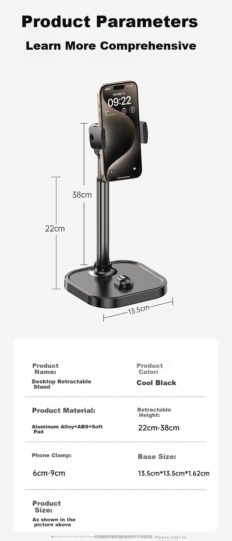 Stiger [Over 300,000 Sold Online] Phone Stand Adjustable Height Desktop Live Streaming Overhead Shooting Support Stand for Online Classes, Tablets, Universal Lazy Binge-Watching Video Recording Gadget Multi-Functional 9