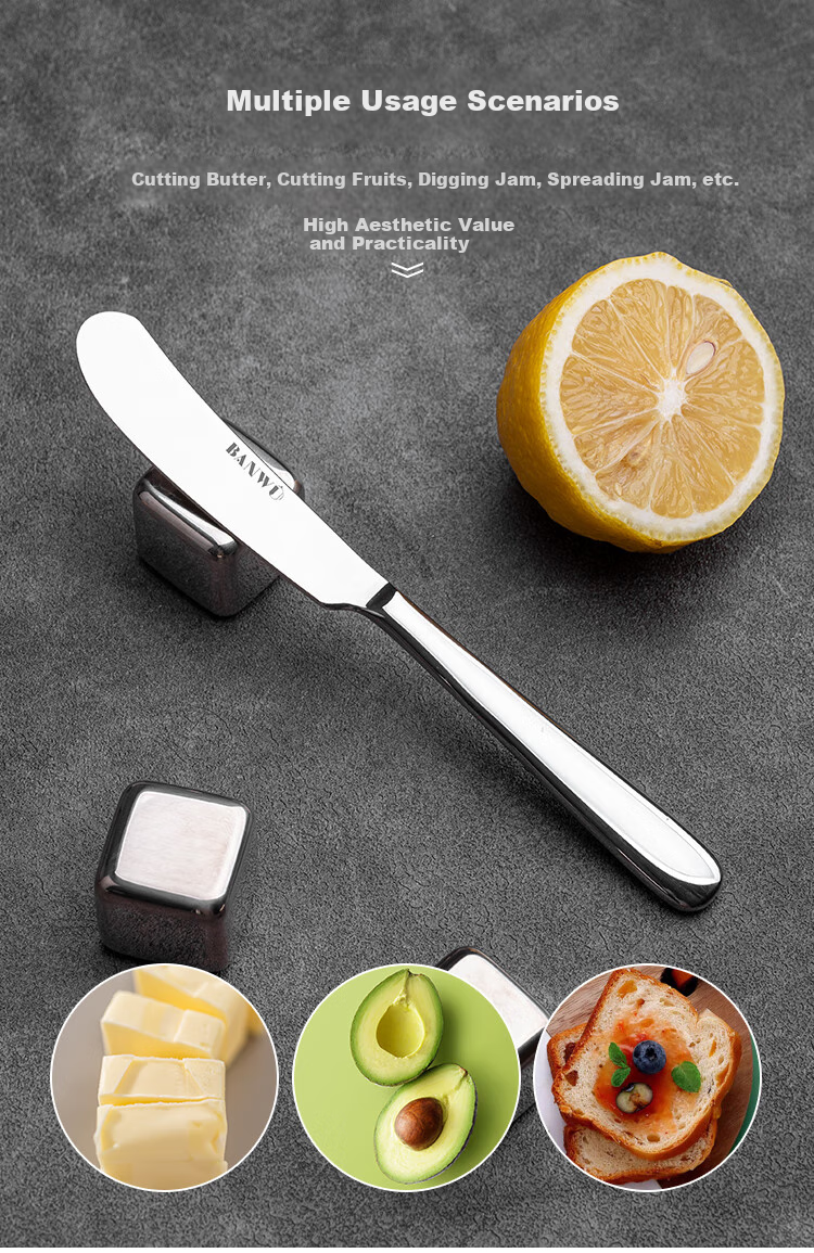 Banwushenghuo Butter Knife, Jam Spreader, Spread Knife, Cheese Knife, Peanut Butter Spreader, Cheese Knife, Small Butter Knife, Bread Spread Knife 9