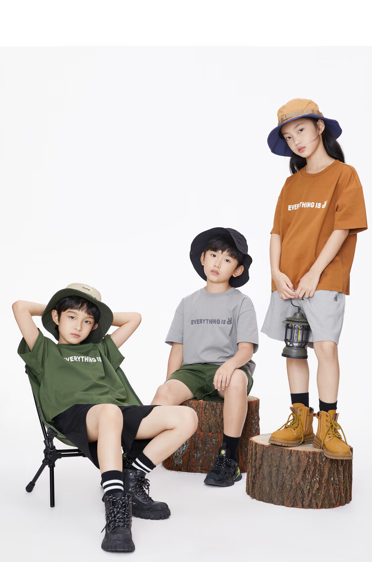 Annil [7A Antibacterial] Children's Short Sleeve T-Shirt, Parent-Child Outfit, Summer Moisture-Wicking Breathable Casual Top 4