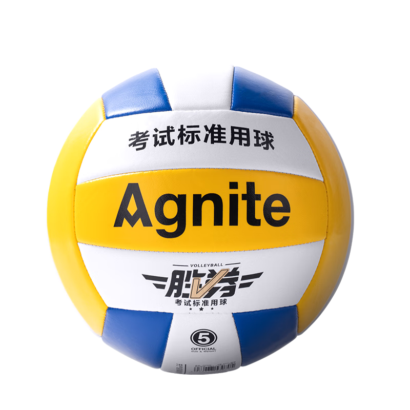 Deli Youth No. 5 Volleyball for Middle School Students' Exam Training, Durable Soft High-Elasticity Volleyball Machine-Stitched Volleyball
