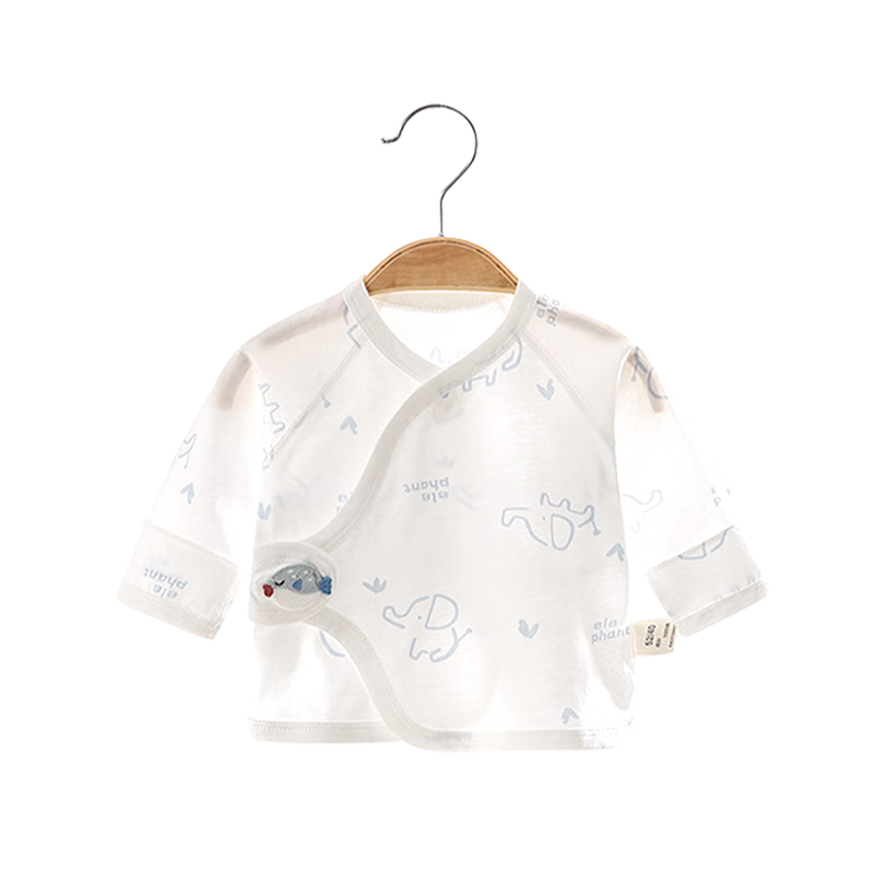 Aibaoshi Baby Clothes Summer Newborn Half-Back Shirt, Infant Home Wear Monk Robe Cute Elephant T167 Size 59