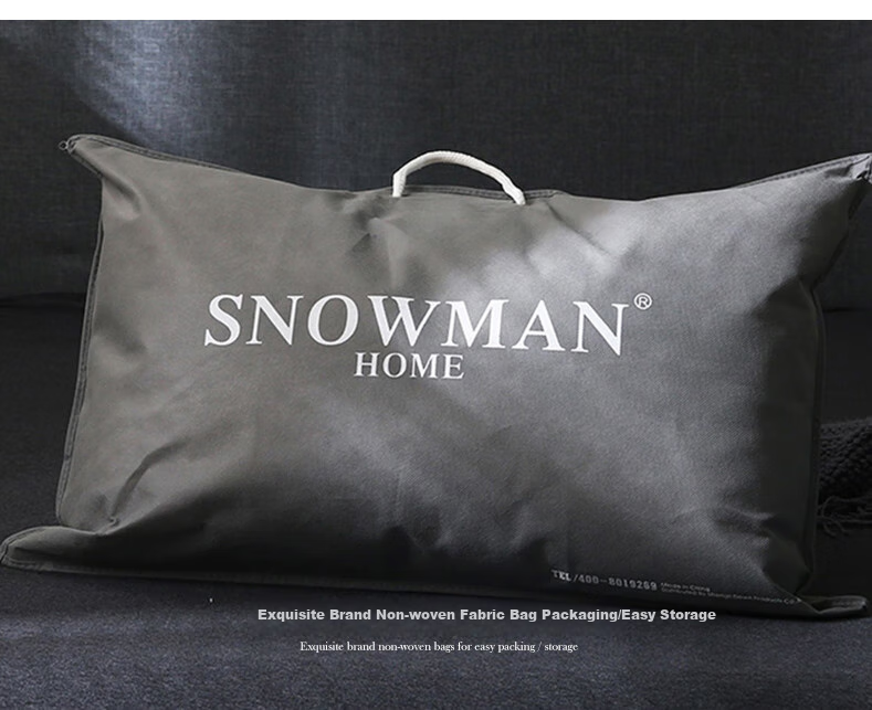 Sinuoman Antibacterial 95% White Goose down Pillow, Five-Star Hotel 100-Thread Count Pure Cotton Three-Layer Neck Support Pillow Core, 74*48cm 15