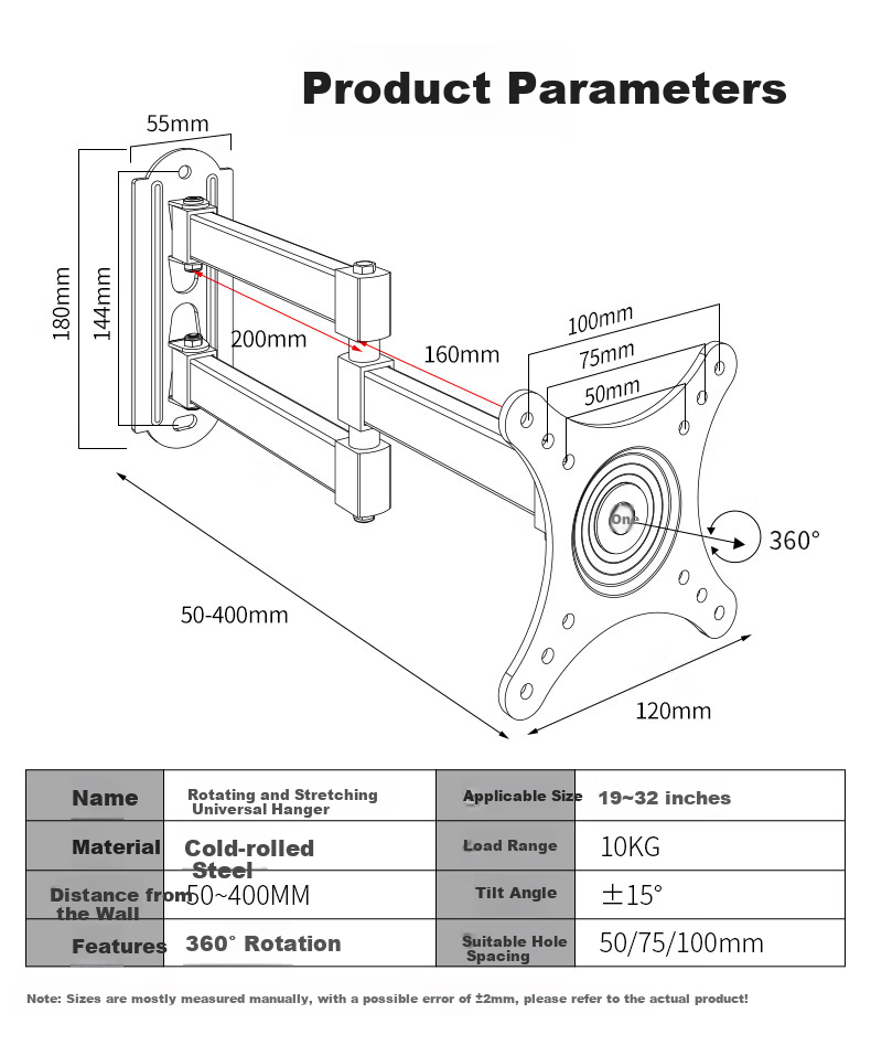LUCKPRO Monitor Stand, Computer Monitor Arm, Adjustable Height Computer Stand, Monitor Mechanical Arm Riser, Desktop Rotating DX01-01 6
