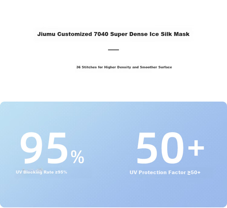 JIUMU Ice Silk Sun Protection Face Mask for Men, Cycling Summer UV-Resistant Sunshade Neck Guard Full Face Breathable Sun Protection Mask 2