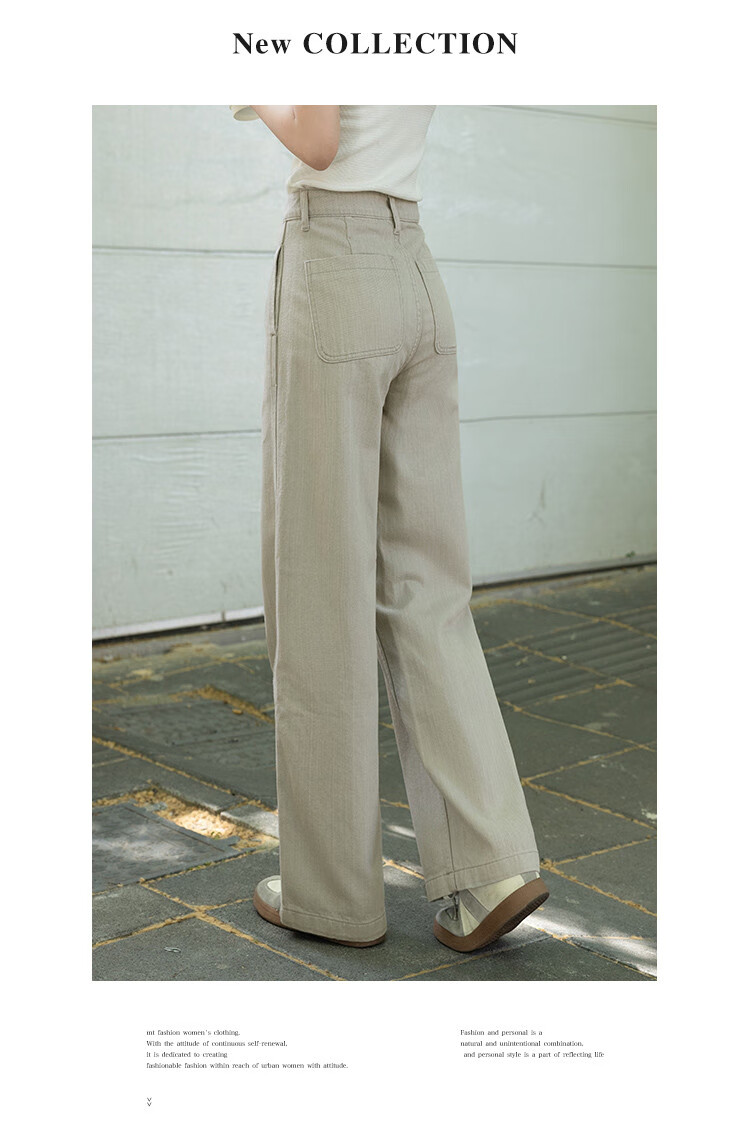 MT [Korean-Japanese Casual Style] Autumn Fashion Simple Solid Color Loose Straight-Leg Denim Jeans 21
