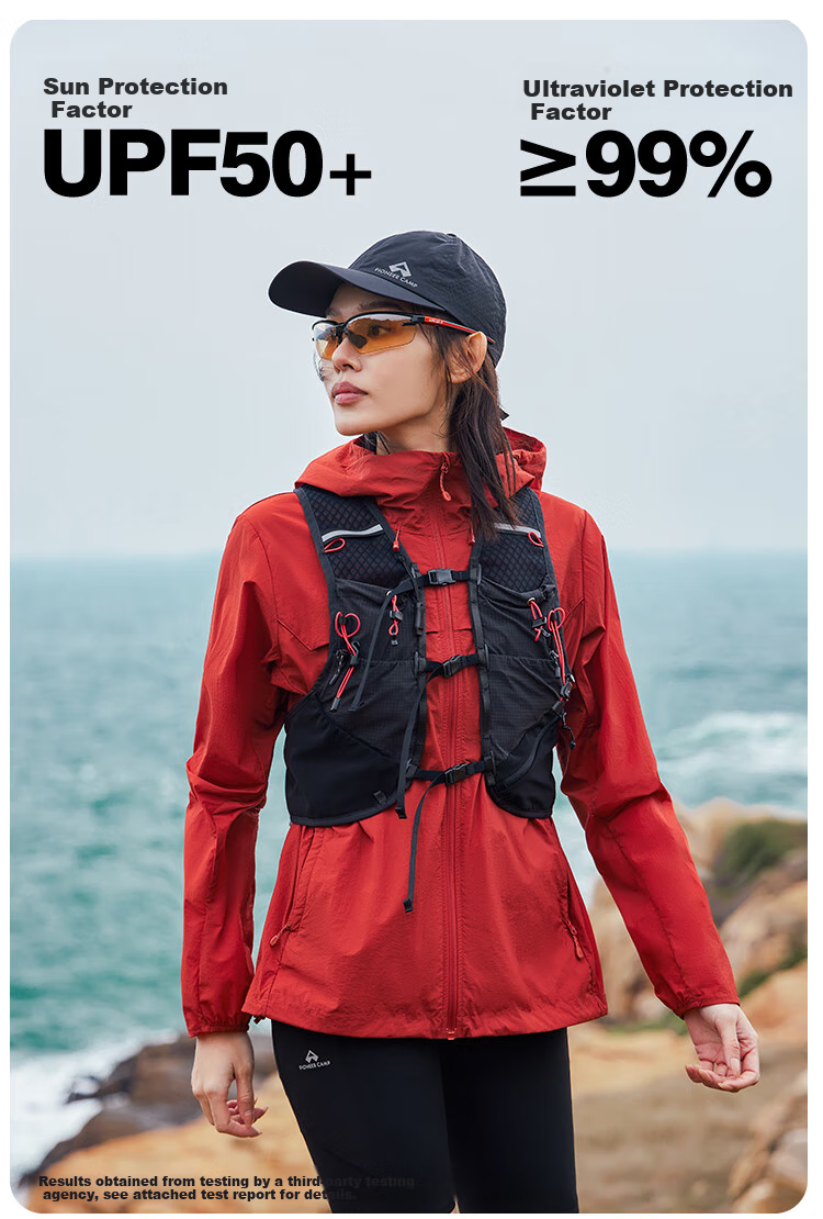 Pioneer Camp Zhuque Sun Protection Jacket for Women, Summer Outdoor Breathable UV-Resistant Hooded Original Yarn Sunscreen Coat, Lightweight Outer Layer 2