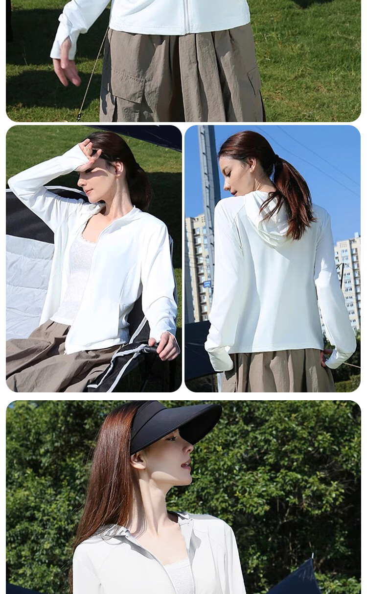 BOPRUIEY Women's Breathable Slim Fit Sun Protection Jacket Summer UV Protection Lightweight Cooling Sports Sun Jacket 11
