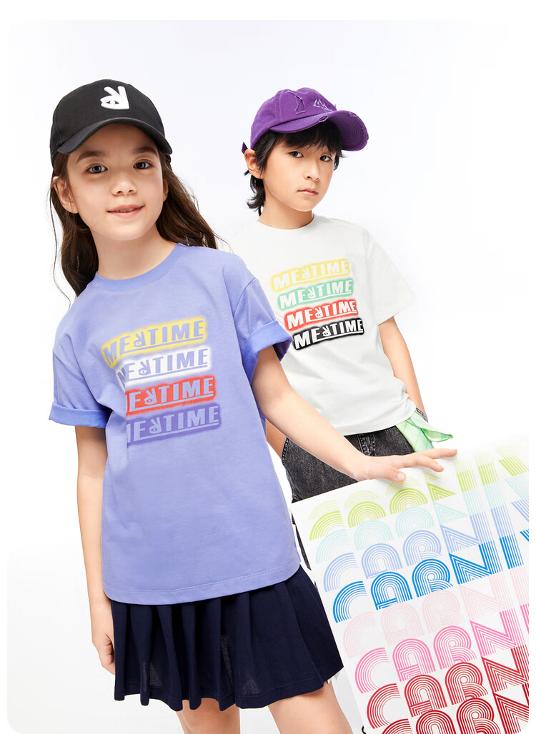 Annil [Memory Foam Cooling T-Shirt] Children's Clothing, Boys And Girls Round Neck Short Sleeve T-Shirt, Summer Casual 6