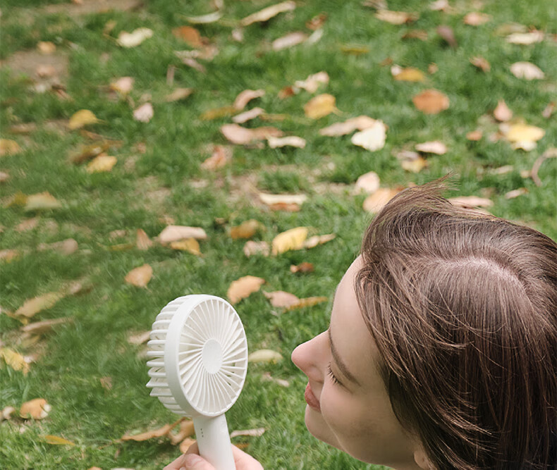 SOLOVE Premium N9pro Handheld Fan, USB Rechargeable Mini Fan with Base, Portable Small Electric Fan for Summer Outdoor Use, High-Power Student Office Fan, Long Battery Life, Quiet Operation, Green Color 8
