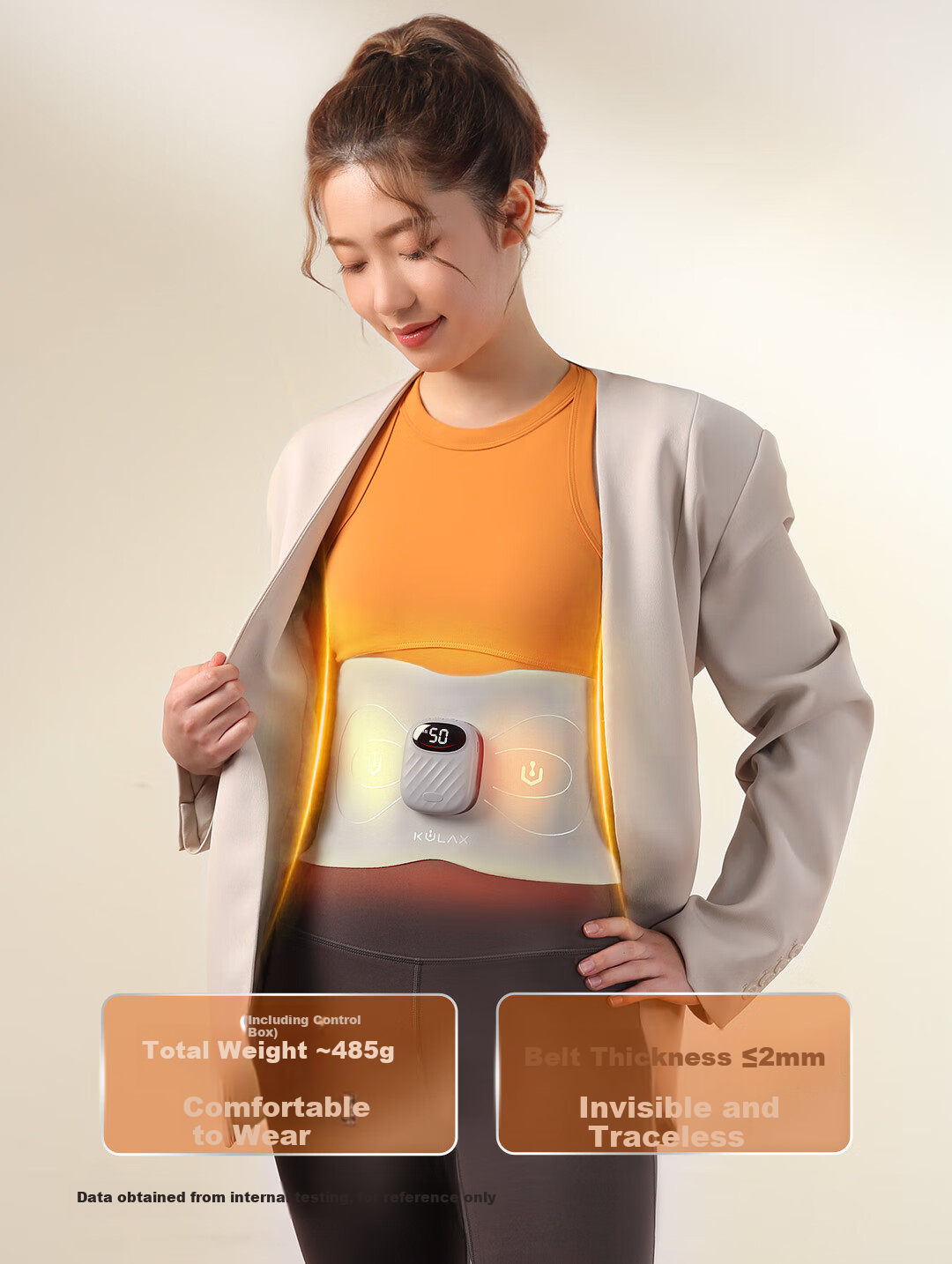 KCOTSON EMS Waist And Abdominal Care Device, Graphene Waist Massager, Womb-Warming Waist Belt, Back Hot Compress Pulse Waist Protector, Birthday Gift for Women, Teacher's Day Gift 7