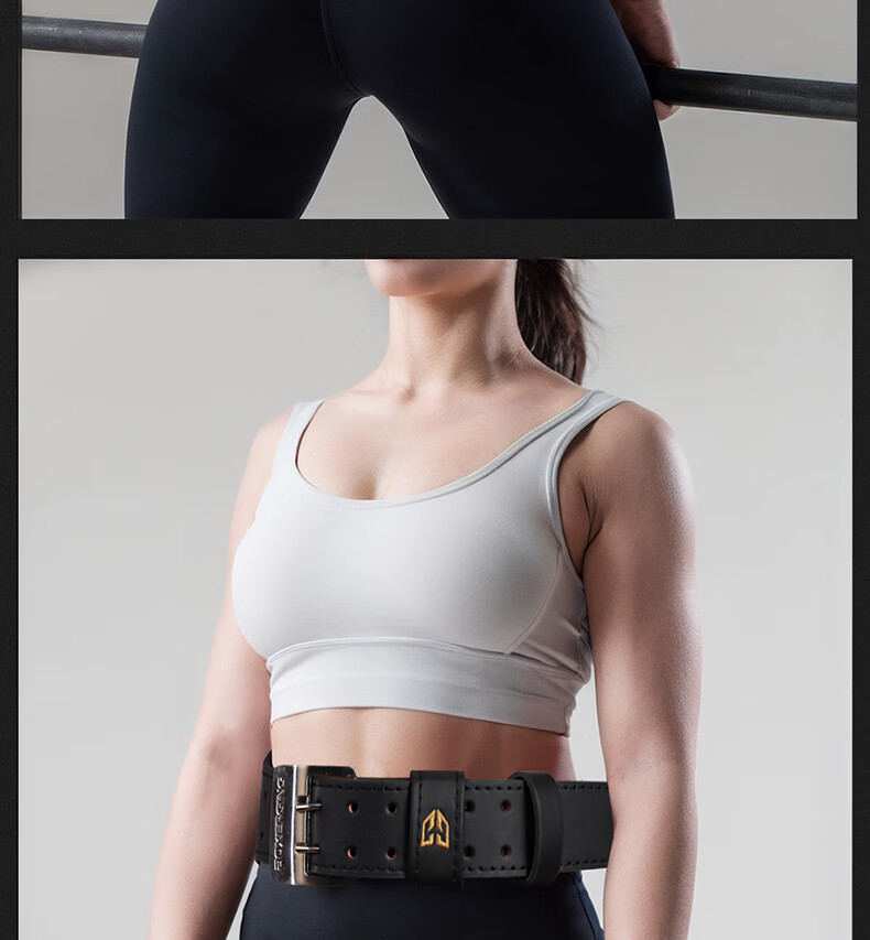 GINGPAI SPORT Women's Fitness Belt Genuine Leather Waist Support Professional Abdominal Compression Training Brace Pink Size L 9