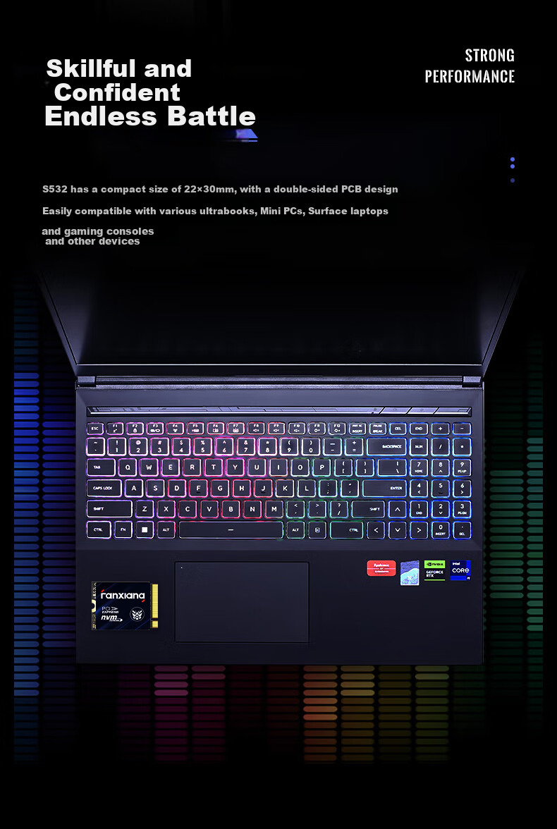 FANXIANG 1TB SSD Solid State Drive M.2 Interface NVMe Protocol PCIe 3.0 2230 Small Size Specification Computer Gaming Machine Expansion Hard Drive S532 4