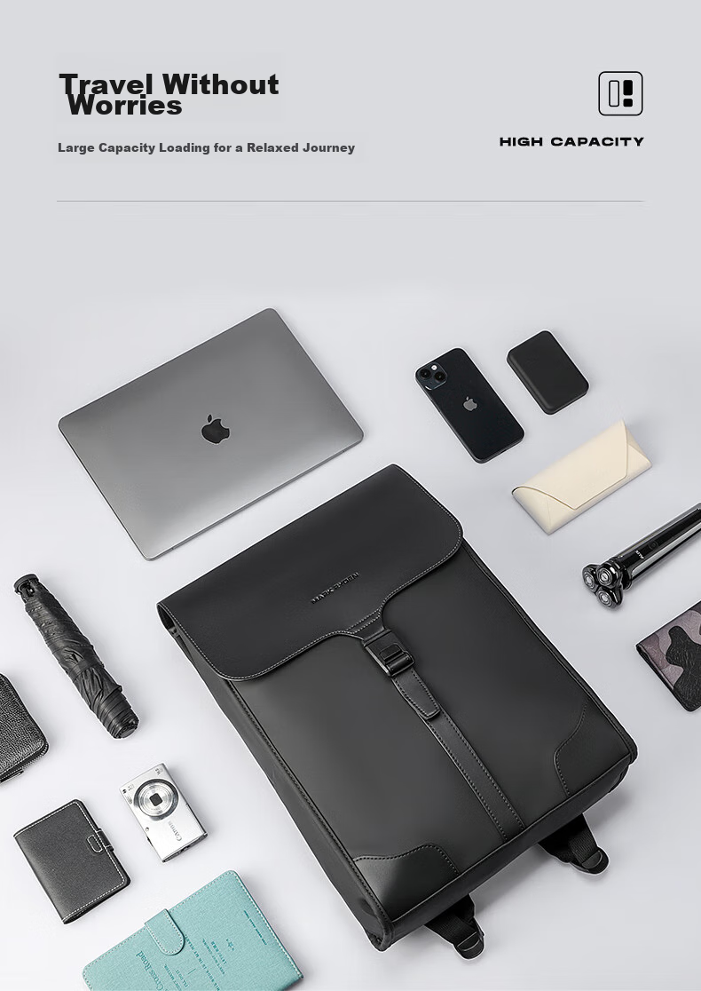 MARK RYDEN Nordic Style Backpack for Men And Women, Magnetic Buckle Bookbag, Travel Bag, Simple Luxury Laptop Bag MR1611 5