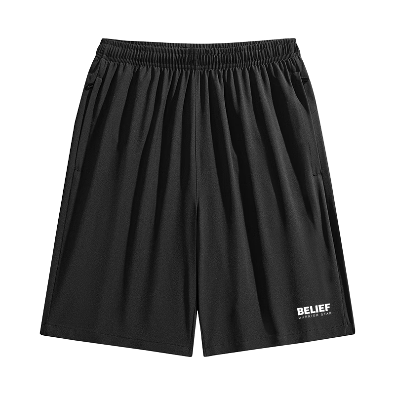 Huili Men's Sports Shorts, Summer Ice Silk Quick-Dry Pants, Breathable Casual Trousers for Running, Fitness, Drawstring Basketball Shorts