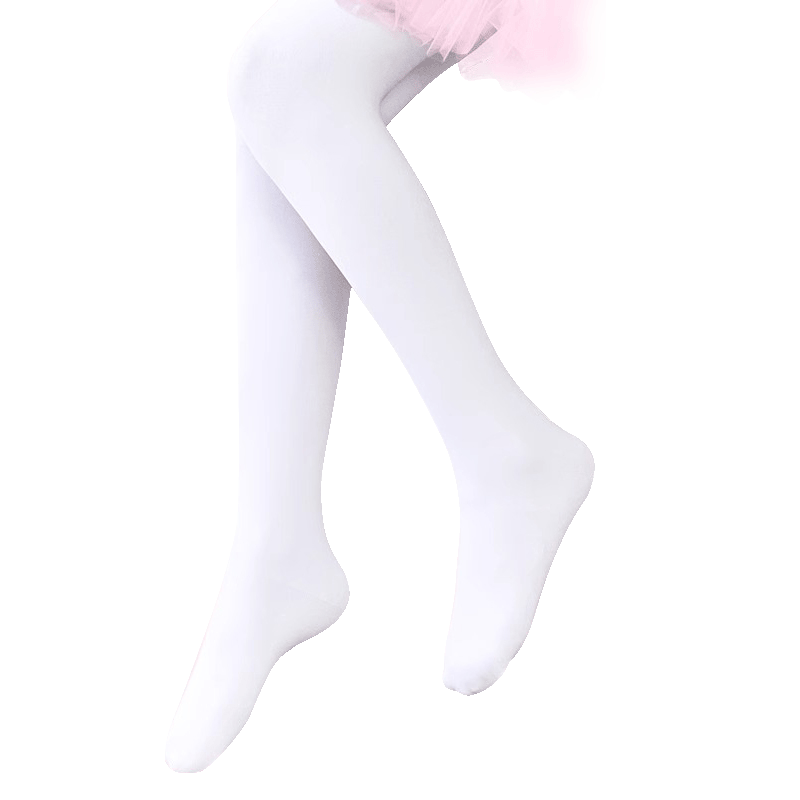 LangSha Children's Dance Tights, Baby Spring And Autumn White Pantyhose, Professional Non-Slip Dance Stockings for Girls, Autumn Season, 2-Pack