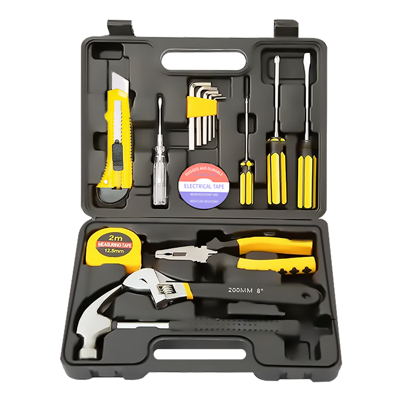 No.1 Factory 16-Piece Household Toolbox Set Multi-Functional Hardware Hand Tools Home Repair Woodworking Electrical Kit