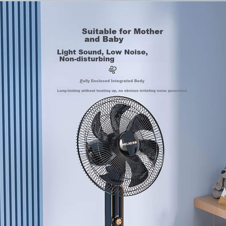 MeiLing Electric Fan/Floor Standing Fan Home Large Airflow Oscillating Industrial Aluminum Blade Fan Office Bedroom Commercial Energy Saving MPF-DL18612 16