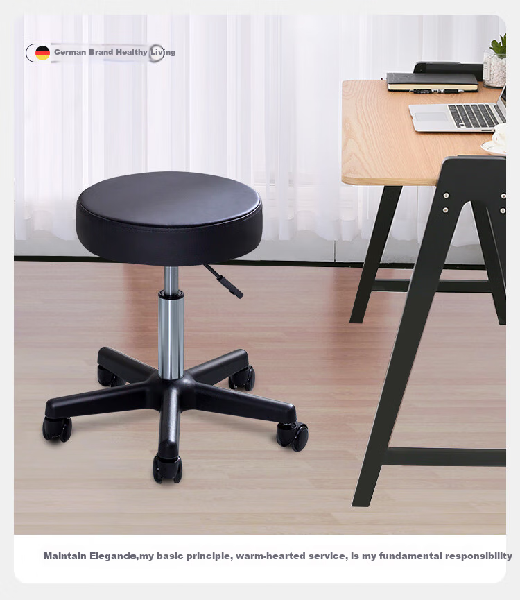 CLORIS Adjustable Height Swivel Bar Stool, Beauty Salon Home Kitchen Laboratory High Chair with Wheels, Rolling Stool for Bar H101 11