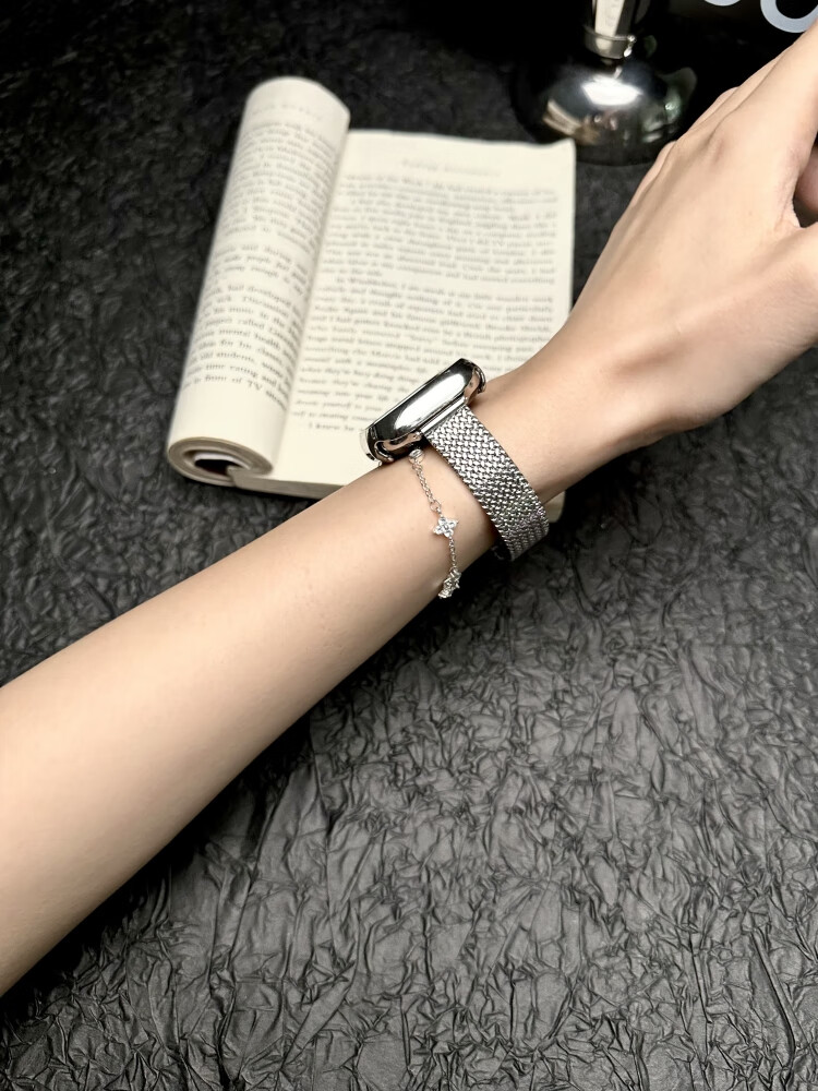 Biaodaige Suitable for Apple Watch S12 Strap, Apple Watch S11 Summer Breathable Women's IWatch S9/10/8/7/SE2/3 Slim Waist Chain-Style Women's Bracelet 7