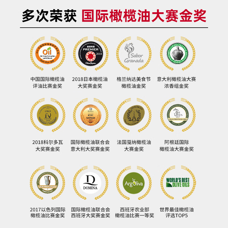 克莉娜（calena）【保真橄榄油】压榨纯正橄榄油  250ml