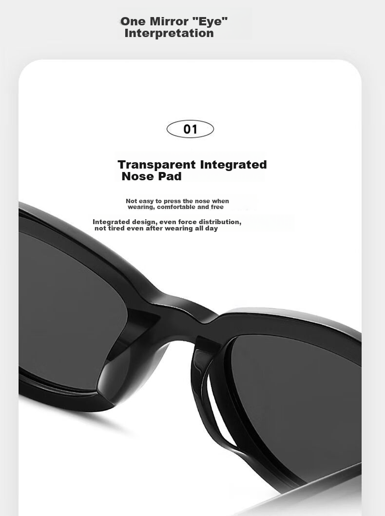Angelamiao Women's Cat-Eye Small Frame Versatile Fashionable Sunglasses, High-Definition Polarized Sunglasses for Back-To 16