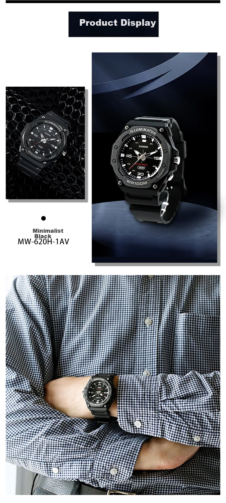 Casio Watch for Men, Students, Sports, Electronic, Children's Japanese And Korean Style, Gift for Boyfriend MW-620H 5