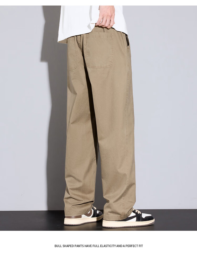 JEEP High-End Men's Casual Pants, New Spring And Autumn 2026 Style, Loose Straight-Leg Trousers, Trendy Wide-Leg Long Pants for Me 13
