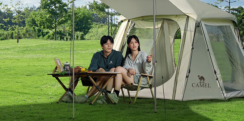 Camel Camping Tent Outdoor Foldable Portable Picnic Sunshade Canopy Octagonal Tent Full Camping Gear 1