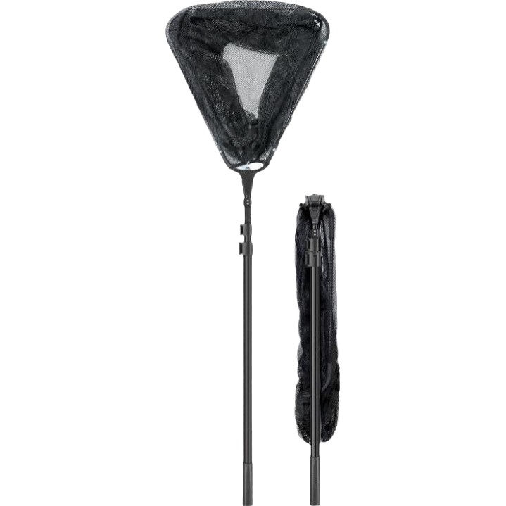 Yuzhiyuan Fishing Aluminum Alloy Foldable Telescopic Landing Net Pole, Lightweight Portable Fish Catching Net, Landing Net Head Set, 2.1m30cm