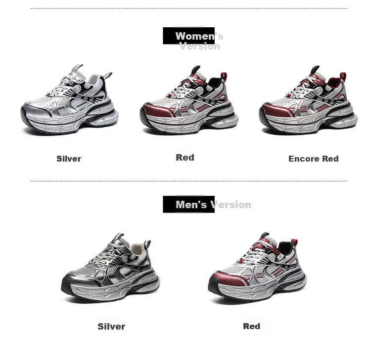 ZHR Dad Shoes for Women, Summer Mesh Breathable Thick-Soled Height-Increasing Casual Couple Shoes, JT67E, Silver, Size 38 6