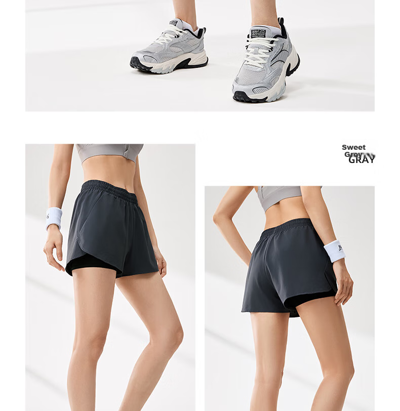 361° Women's Sports Shorts Spring Summer Sun Protection Quick-Dry Running Fitness Cooling Loose Lined Pants 662624702H-3 26