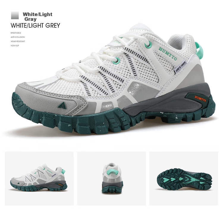HUMTTO Summer Mesh Breathable Hiking Shoes, Comfortable Non-Slip Women's Mountaineering Shoes, Outdoor Climbing Shoes, Sand/light Pink, Size 37 2